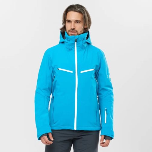 Turquoise Salomon Brilliant Insulated Men's Ski Jackets | IE JA1432